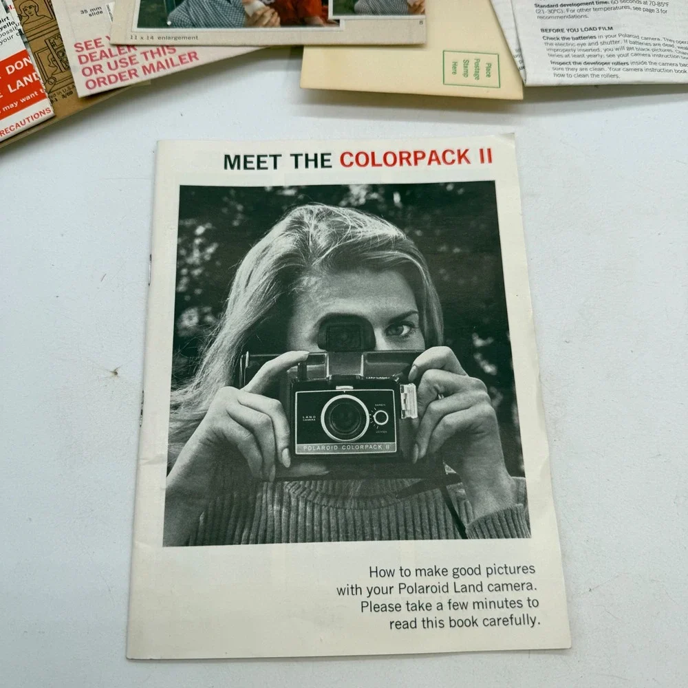 Vintage Polaroid Colorpack II Land Camera with Original Box Manual retro tech
